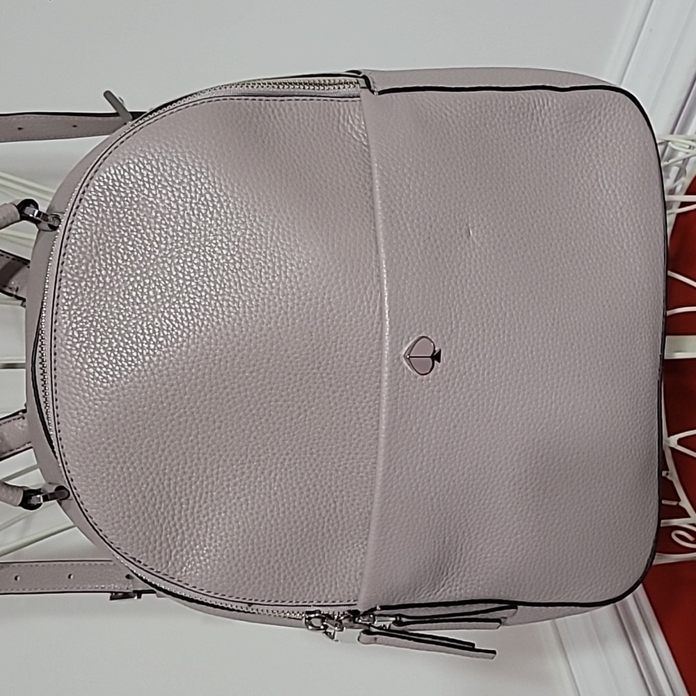 Kate Spade New York Polly Light Grey Backpack Purse Bag ๐ - Picture 4 of 16